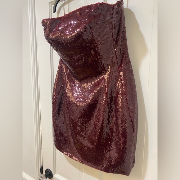 Zara LIMITED EDITION Sequin strapless mini dress Nwt - Picture 9 of 12